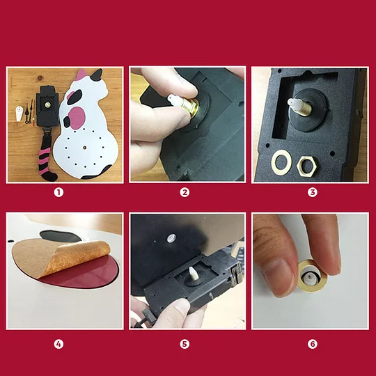 Horloge murale Chat nordique à queue qui remue