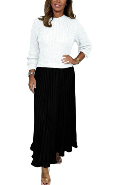 Claudia – Robe plissée avec pull