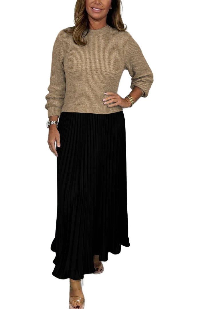 Claudia – Robe plissée avec pull