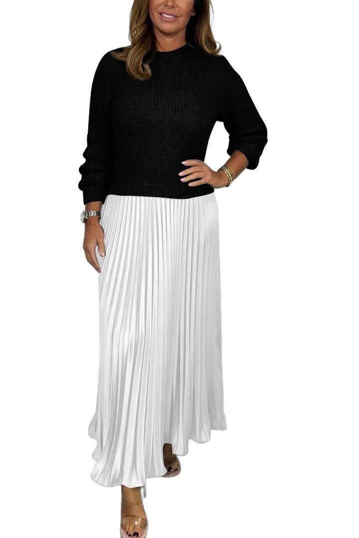 Claudia – Robe plissée avec pull