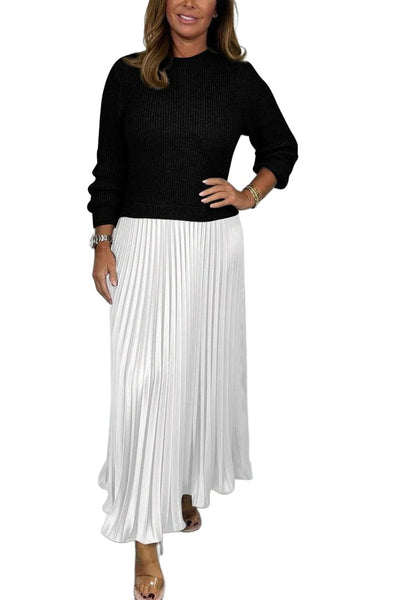 Claudia – Robe plissée avec pull