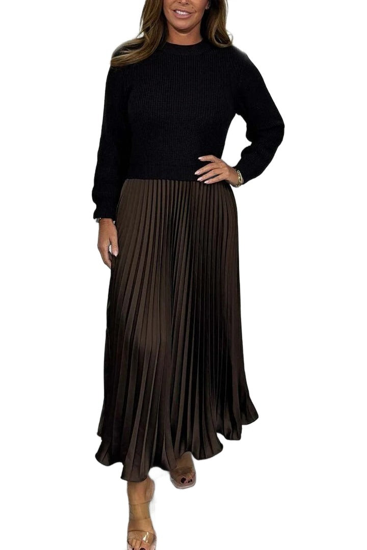 Claudia – Robe plissée avec pull