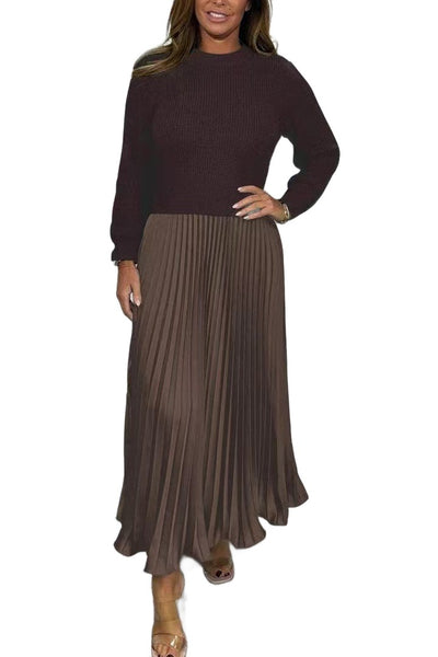 Claudia – Robe plissée avec pull