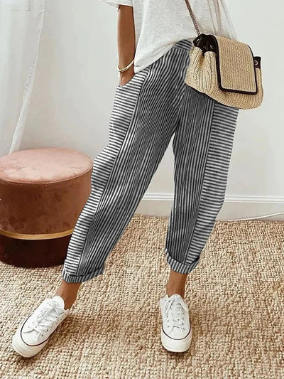 Astrid - Pantalon Rayé Astrid
