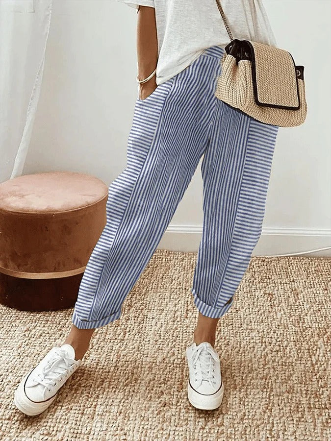 Astrid - Pantalon Rayé Astrid