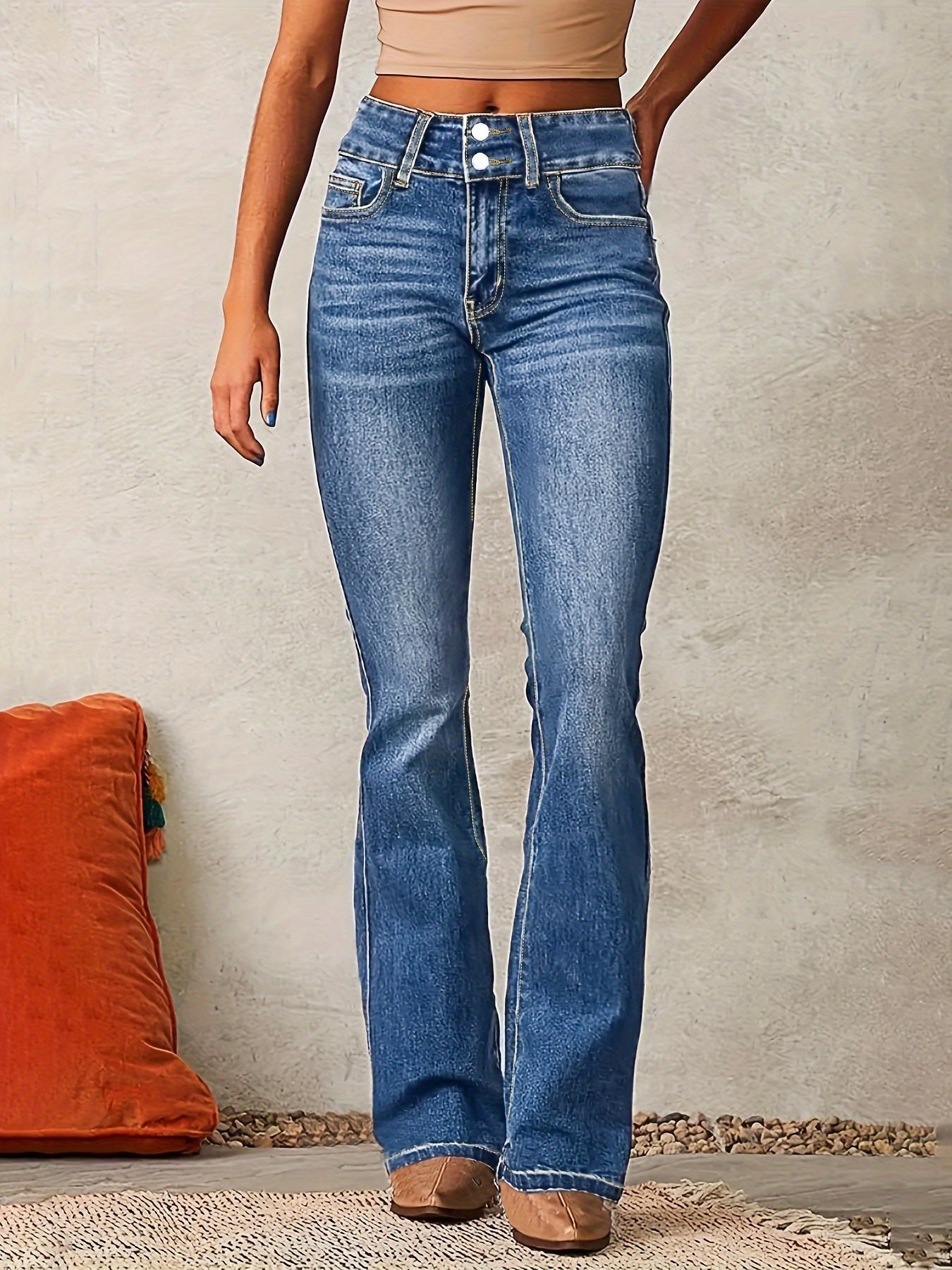 Aya™ | Jeans évasés taille haute