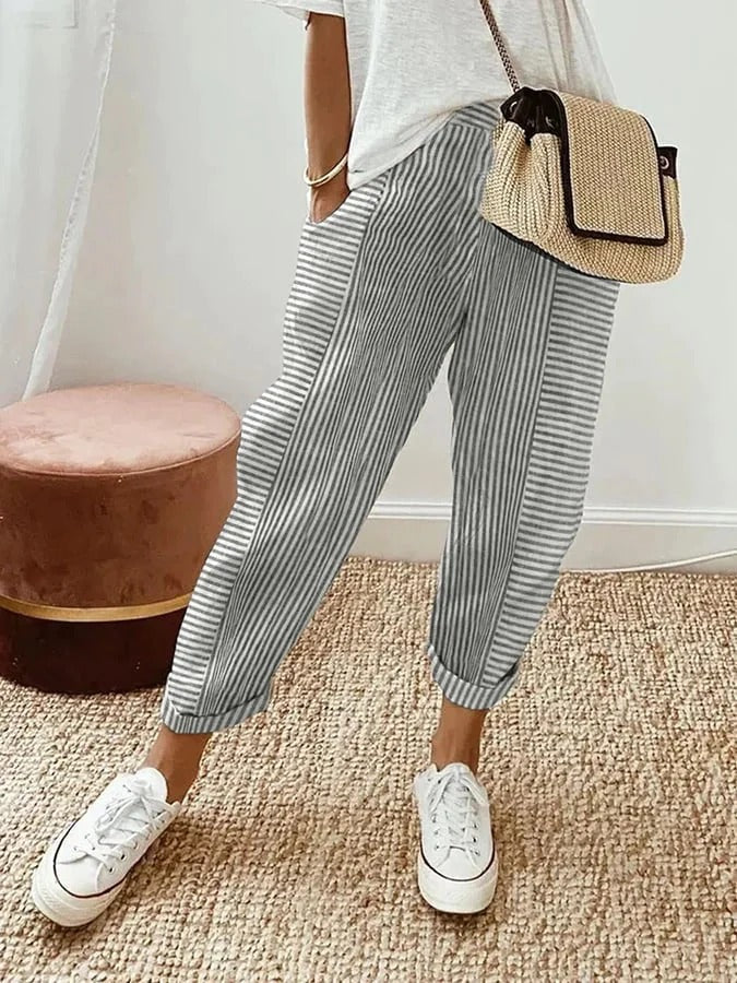 Astrid - Pantalon Rayé Astrid