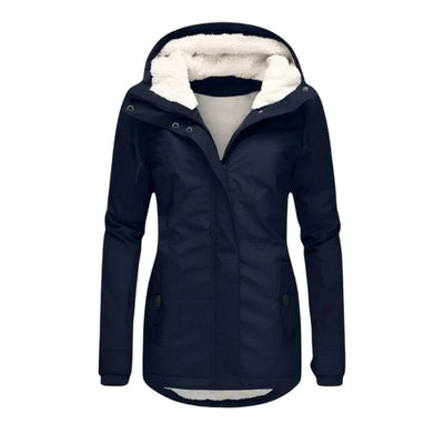 AlpiTech - Veste chaude et imperméable avec capuche pour femme