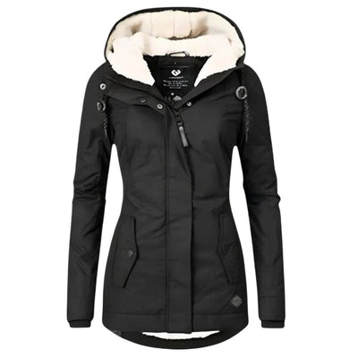AlpiTech - Veste chaude et imperméable avec capuche pour femme
