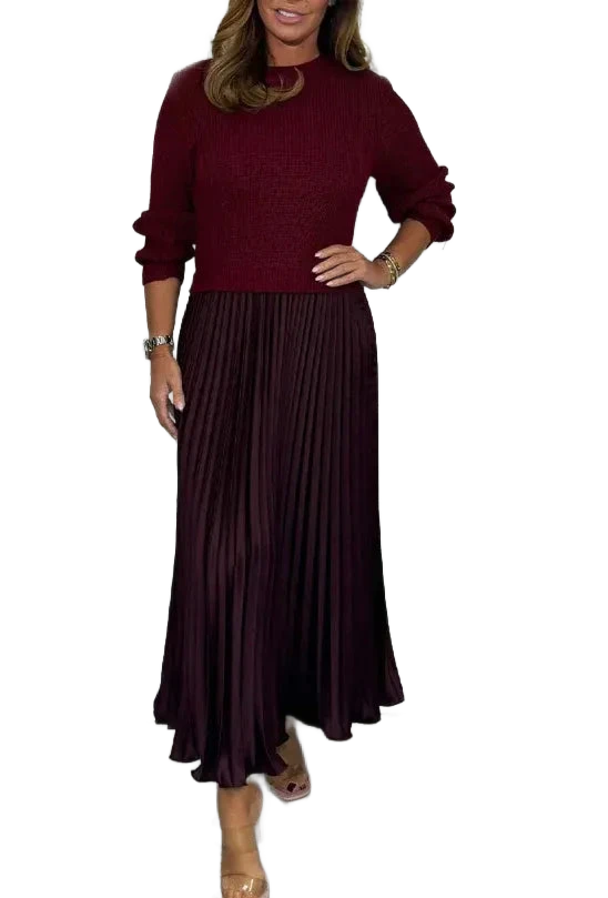 Claudia – Robe plissée avec pull