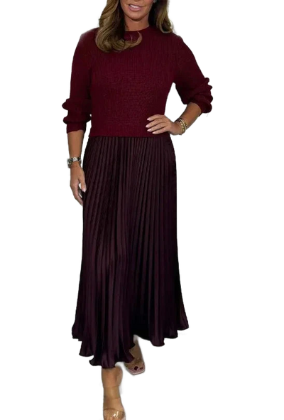 Claudia – Robe plissée avec pull