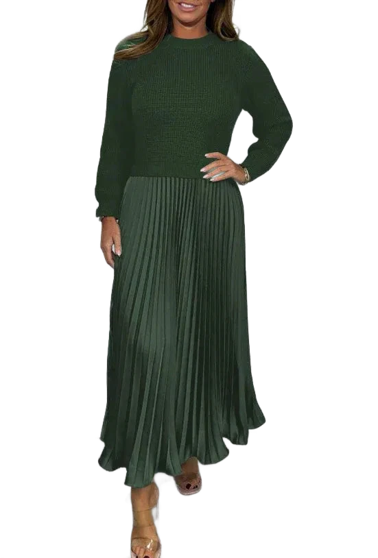 Claudia – Robe plissée avec pull