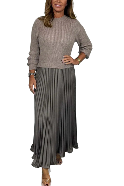 Claudia – Robe plissée avec pull