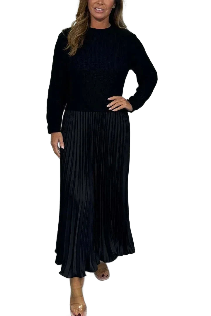 Claudia – Robe plissée avec pull