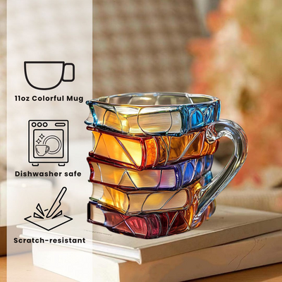 Mug 3D fait main « Bonheur de lecture » ​​- Original