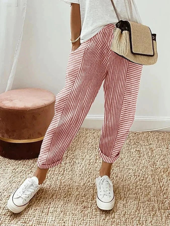 Astrid - Pantalon Rayé Astrid